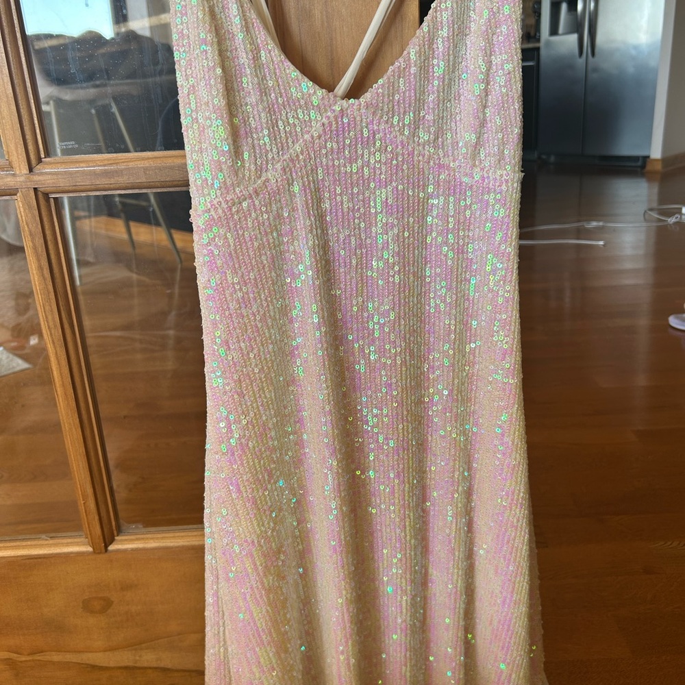 Free People Sequin Mesh Dress